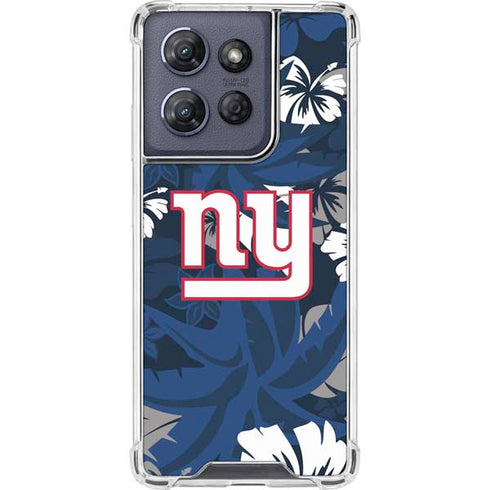 NFL New York Giants Tropical Print Moto G Play 5G (2025) Clear Case